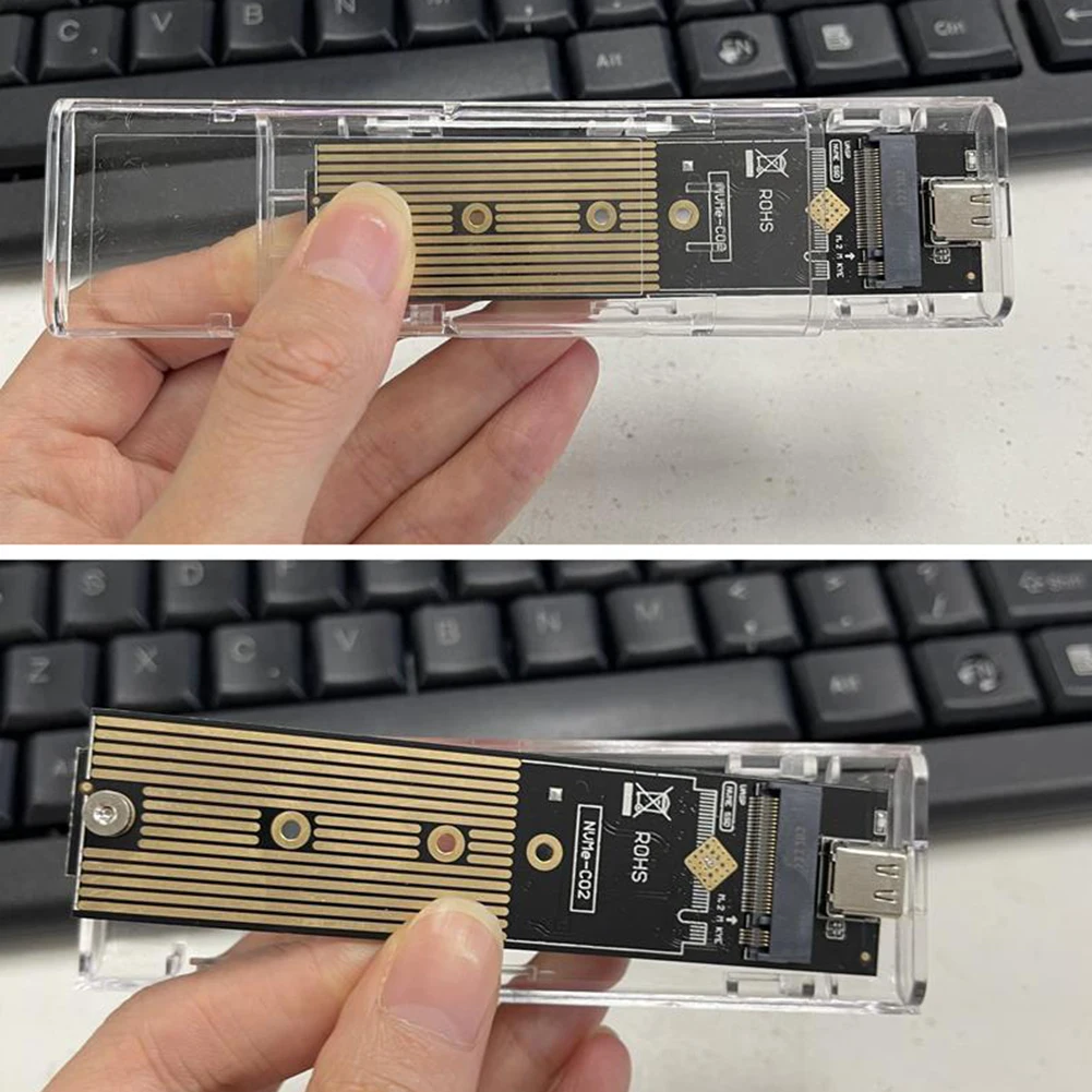 M.2 NVME PCIe NGFF SSD ̽,   M2 SSD ܺ Ŭ, USB3.1 C Ÿ ָ Ʈ ̺ ڽ, 2230-2280 M.2 SSD