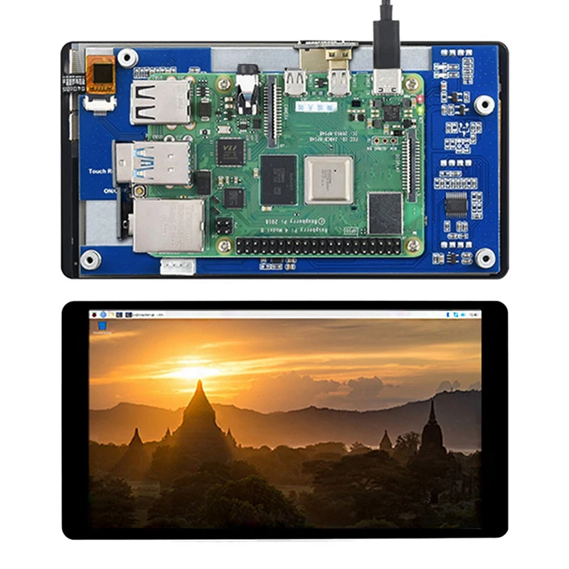 1Set 1440X2560 Black ABS+Metal For Raspberry Pi 5.5Inch IPS HD 2K Capacitive Touch Screen Computer Secondary Screen