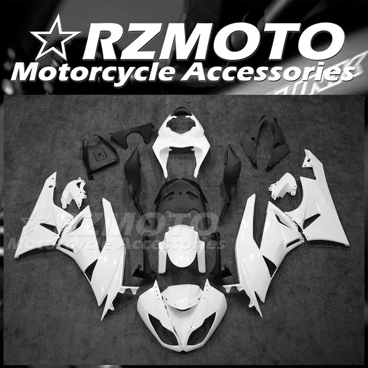 

4Gifts New ABS Fairings Kit Fit For KAWASAKI ZX-6R ZX6R 636 2009 2010 2011 2012 09 10 11 12 Bodywork Set White Glossy