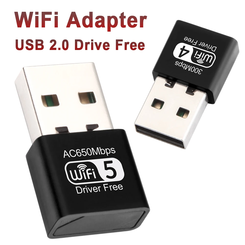

USB Wi-Fi адаптер 650 Мбит/с, 2,4/5,8 ГГц