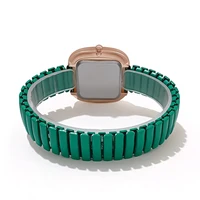 Women Fashion Business Diamond Elastic Band Quartz Watch 2