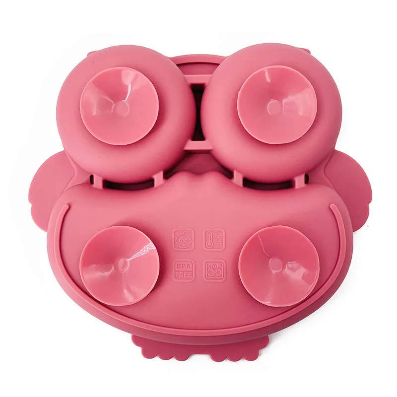 Silicone Dining Plate BPA Free Children Dishes Suction Plates for Toddlers Baby Training Feeding