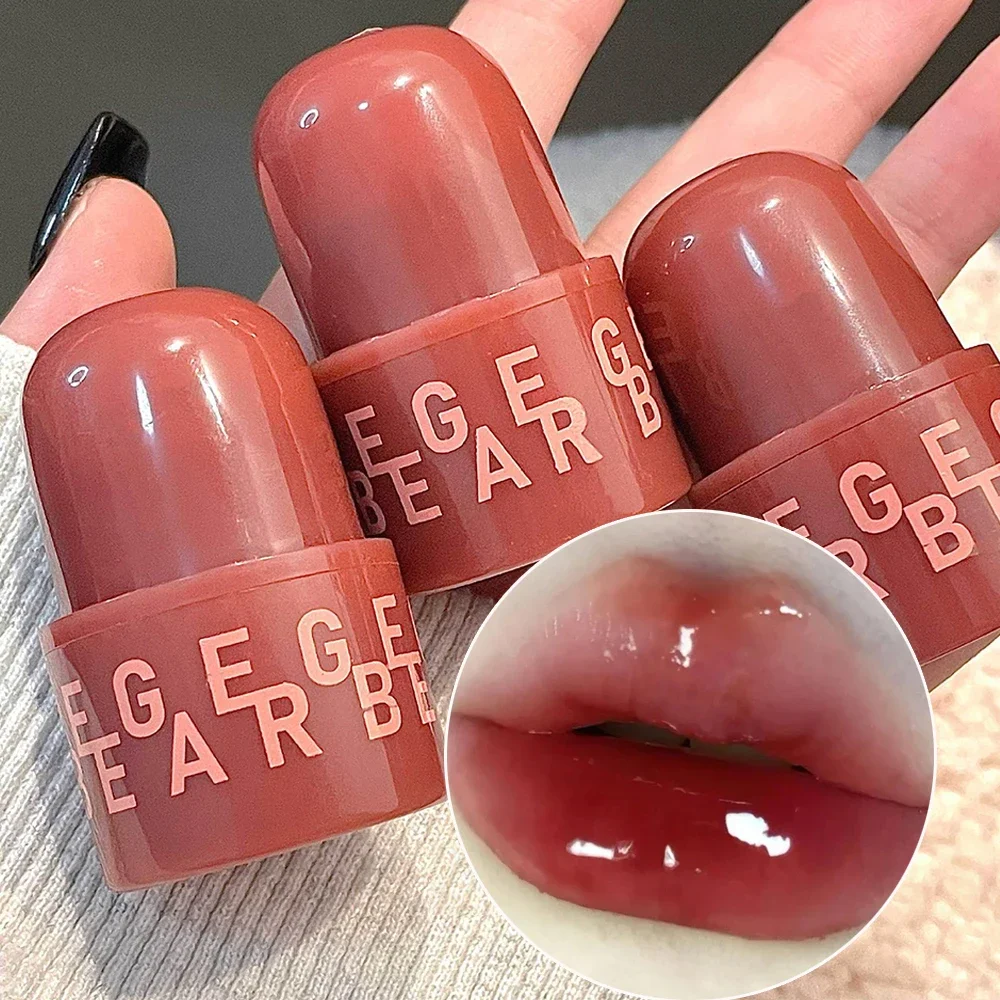 Bear Seal Mirror Lipsticks Lip Gloss Waterproof Lasting Moisturizing No Fading Jelly Lip Glaze Makeup Per Le Donne Cosmetici Coreani