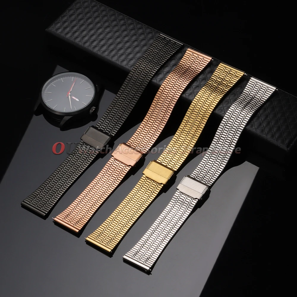 Premium Stainless Steel Quick Release Watch Strap - Universal 20mm/22mm Metal Band Bracelet