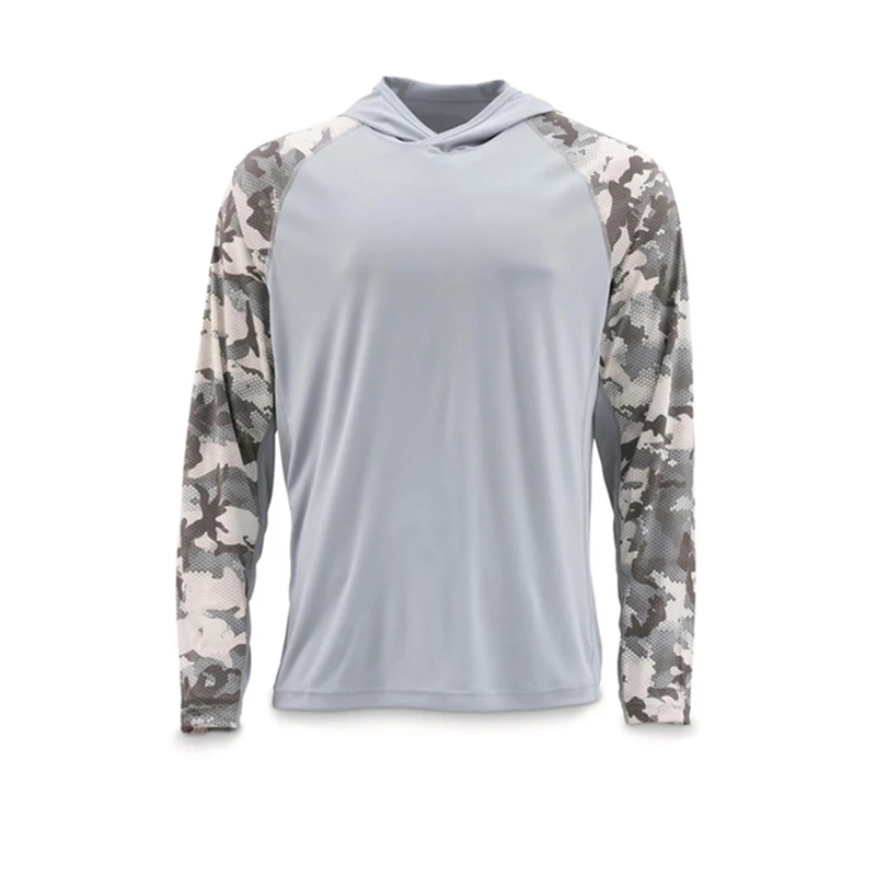 Tee-shirt de pêche Anti-UV 900 Cooling, Capuche et Tour de cou UPF 50+ Gris
