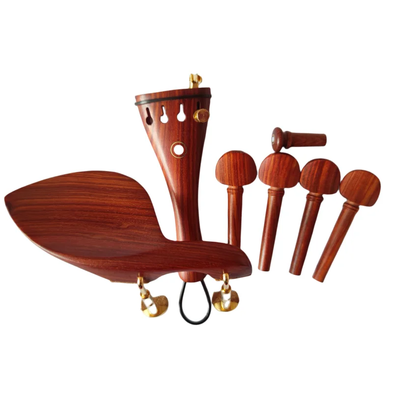 Violin Parts Whole Set 4/4 Size Ebony Accessories Chin Rest Tailpiece Pegs Endpin