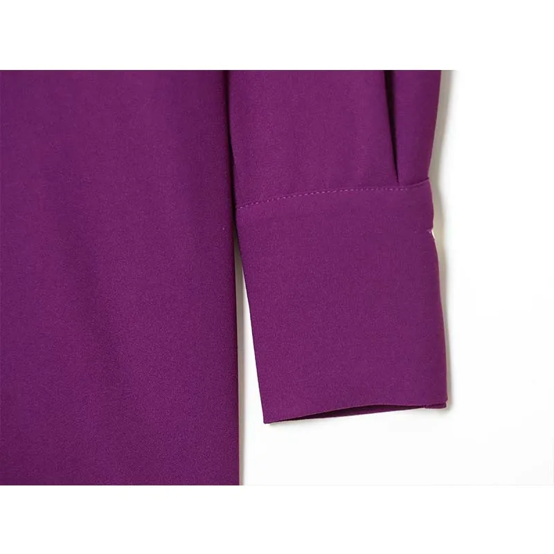 Women Fashion Scarf Tied Short Dress 2025 Autumn New Long Sleeve Mini Dresses For Women Stand Collar Holiday Casual Dresses