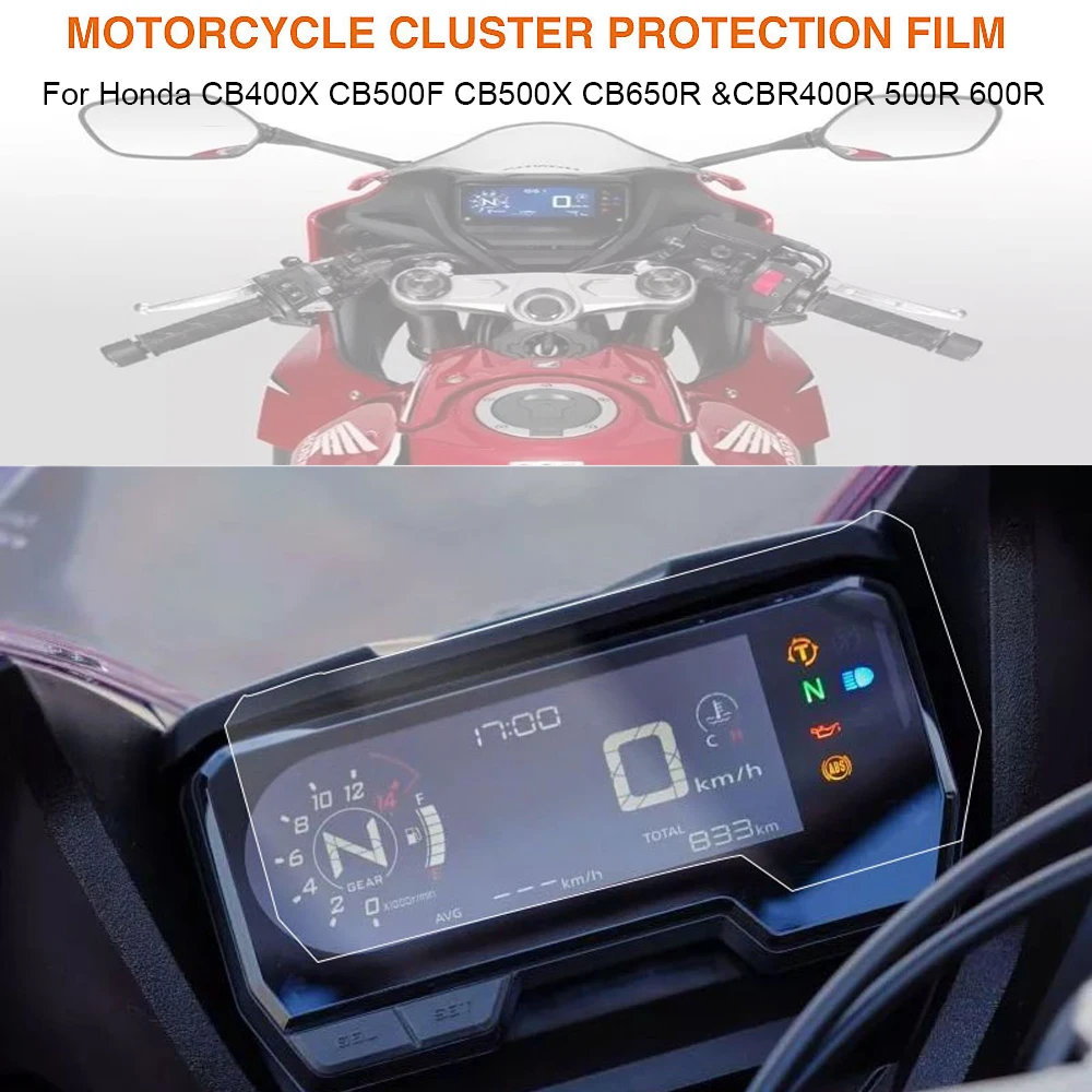 Instrument Protective Film Dashboard Screen Protection Accessory For Honda CB 400X 500X 500F CBR 400R 500R 650R 2019 - 2022 2023 electric guitar bass neck fingerboard fret inlay tool pressure fret tools fret press caul clamp musical instrument accessory