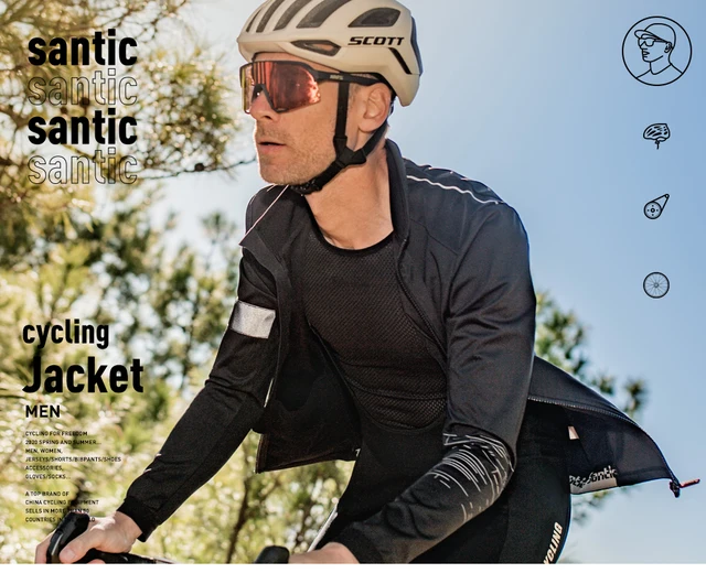 Scott Men's Cold Weather Cycling Gear Thermal Bibs Santic