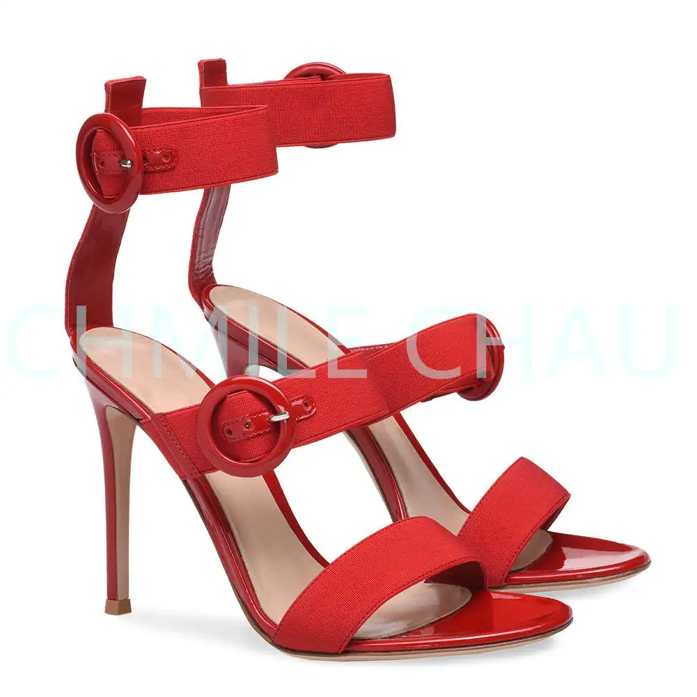 

Buckles Straps Designer Woman Sandal Brand Luxury Shoe Summer New 2023 Super High Heel Sandals Sexy Party Ladies Shoe 199-CHC-31