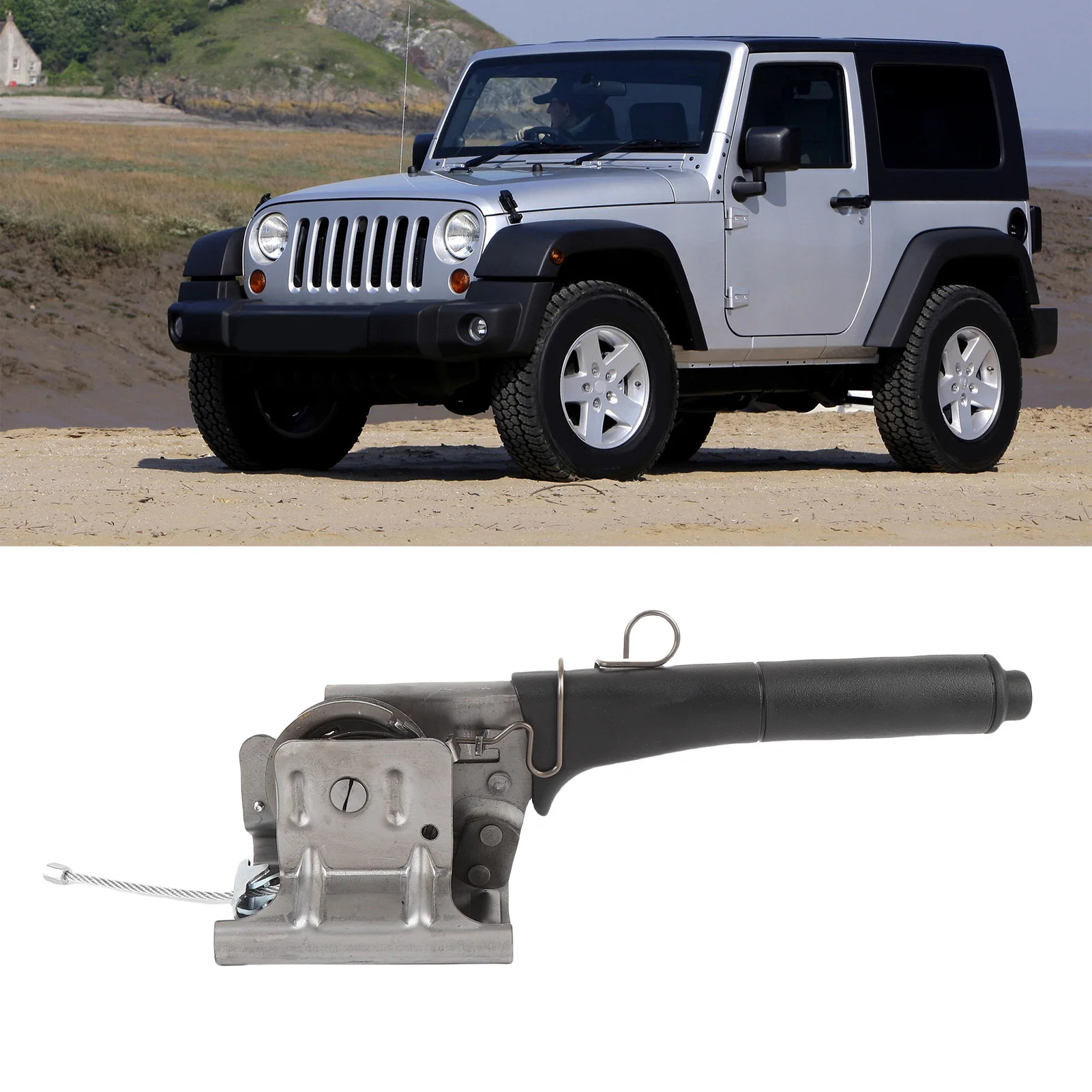 Emergency Parking Brake Handle Lever 52059887AE Stable Performance Replacement for JK 2007-2010 Emergency Parking Brake Lever