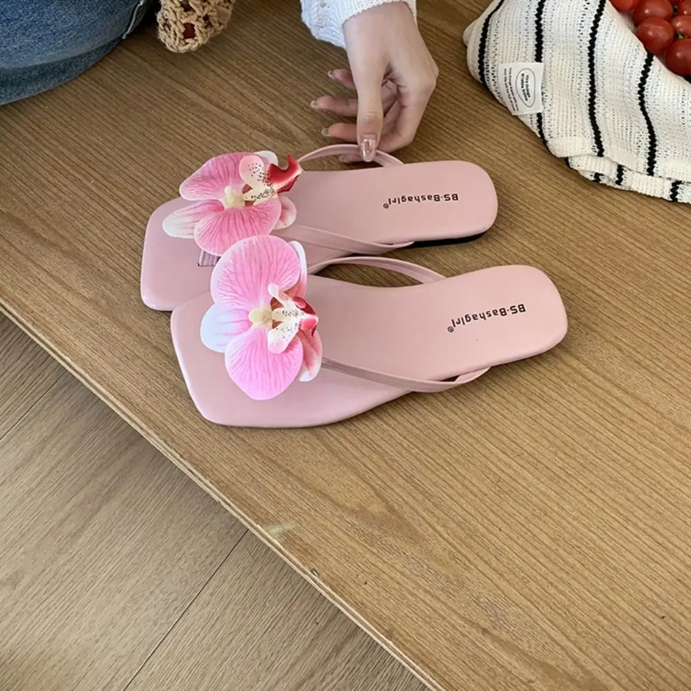 Mode Süße Schmetterling Orchidee Slipper Elegante Sommer Blume Flip-Flops Urlaub Aus Tragen frauen Sandalen Damen/Mädchen – Detail 4