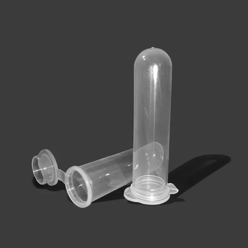 EP 플라스틱 원형 하단 원심분리기 테스트 튜브 부착 캡, 맑은 흰색, 200 개, 7ml