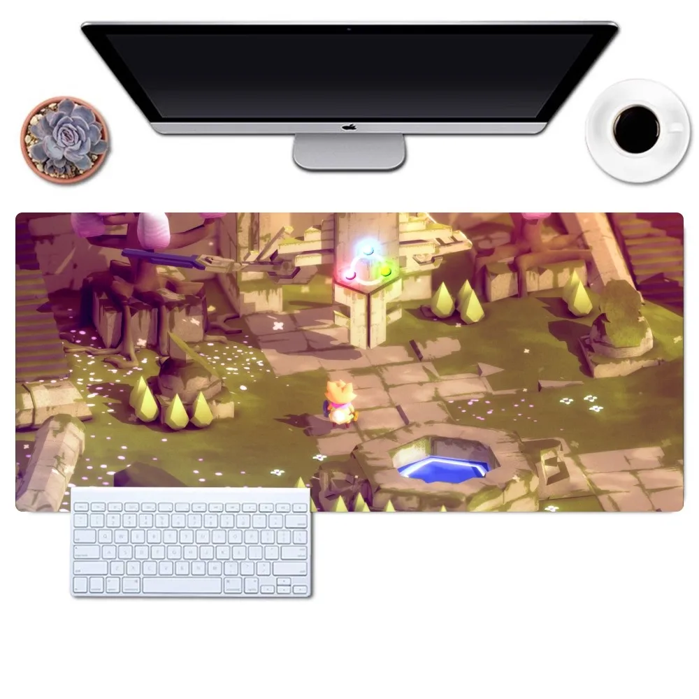 Tunic Game Mousepad Gaming Office Desk Pads Large For Computer Non-slip Lockedge