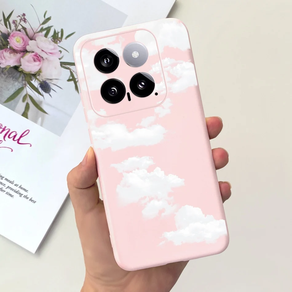 Sunflower Pattern Candy Color Soft Silicone Back Cover