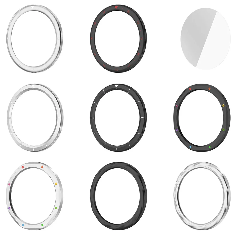 Metal Bezel Ring Metal Protector Watch Case Strap Cover Tempered Glass Film Metal Bezel Watch Bezel Shell for Xiaomi Watch S4/S3