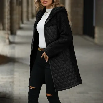 Women's Thick Warm Down Cotton Coat Oversized Women's Parka Quilted Cocoon Padded Jacket Loose Casual Hooded Parker Overcoat 6