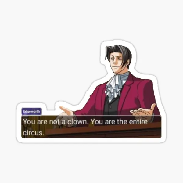 

Мили Edgeworth, 5 шт., наклейки для аниме, печать на стене в гостиной, забавная наклейка для автомобиля, художественный декор для ноутбука, домашний декор, Фоновые наклейки, милые