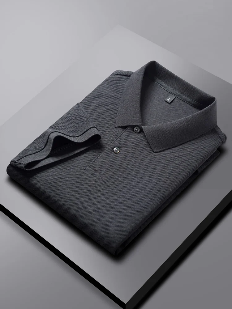 100% pure cotton luxury brand men's short sleeved polo shirt summer fashion stripe classic golf top casual silk business T-shirt 134 Sa53c028b6dbe4d759be849b16cc618e3k