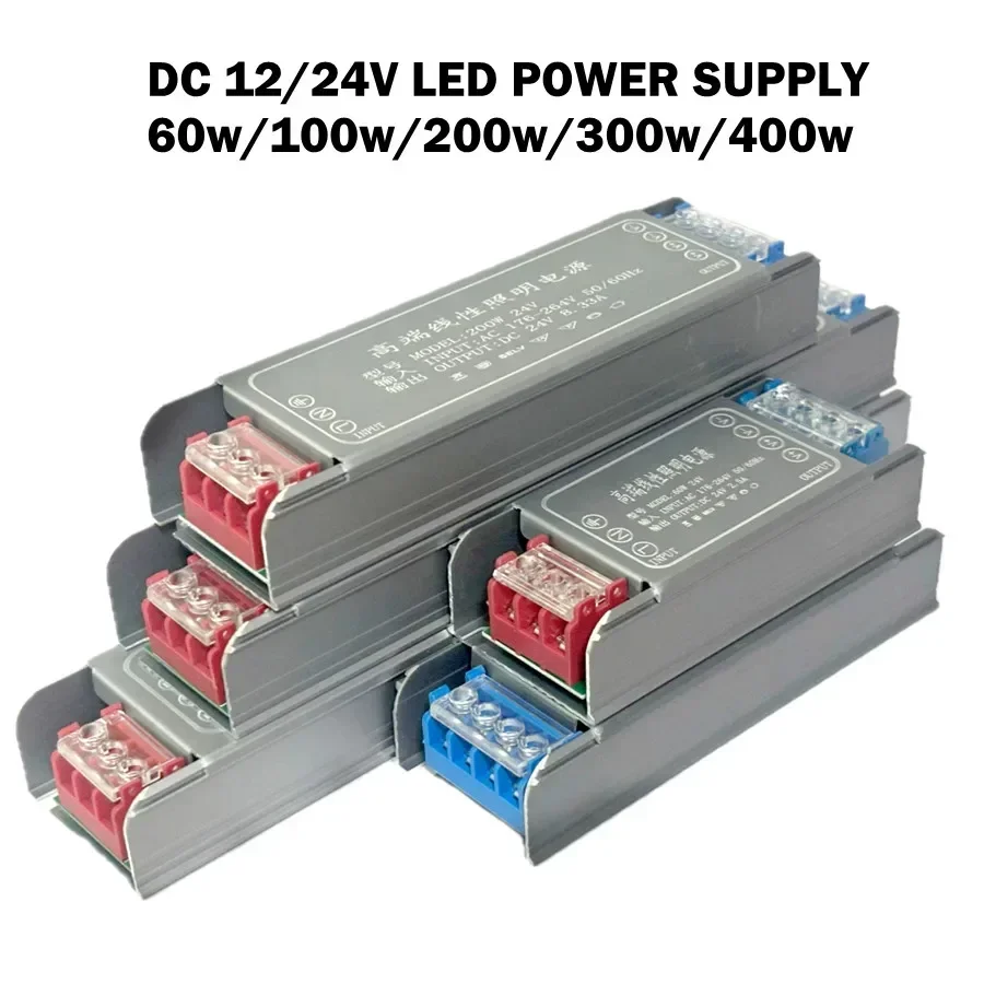 Premium 12V/24V LED Power Supply - 60W to 400W
