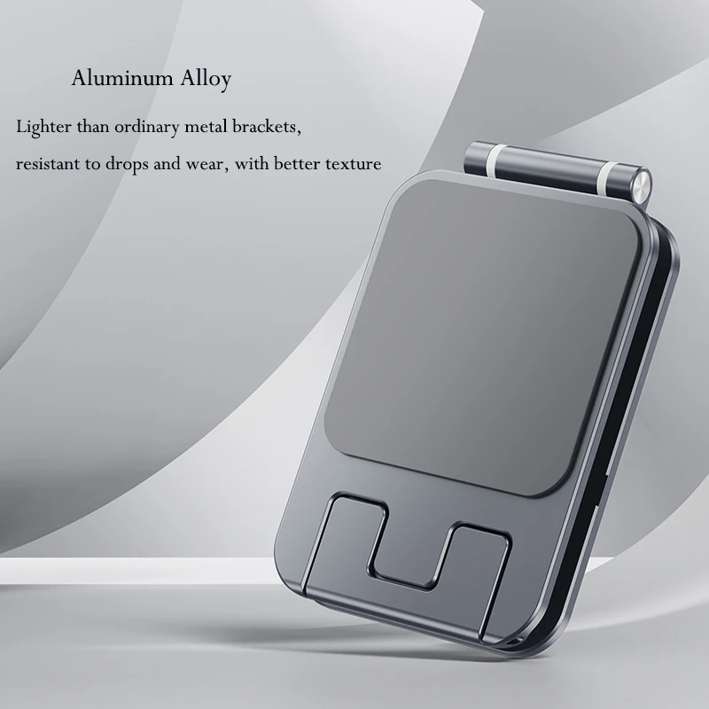 Foldable Portable Metal Phone Stand - Adjustable Desktop Travel Holder