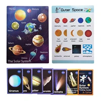 17 Cards Space Solar System Star Educational Flash Card for Toddlers English card for 2-4 years kids children learning toys 2