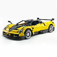 MOC 002 Super Sports Car Hypercar Huayra Model Building Blocks Technical Vehicle Brick Assembly Toy Christmas Gift For Kid Adult 5