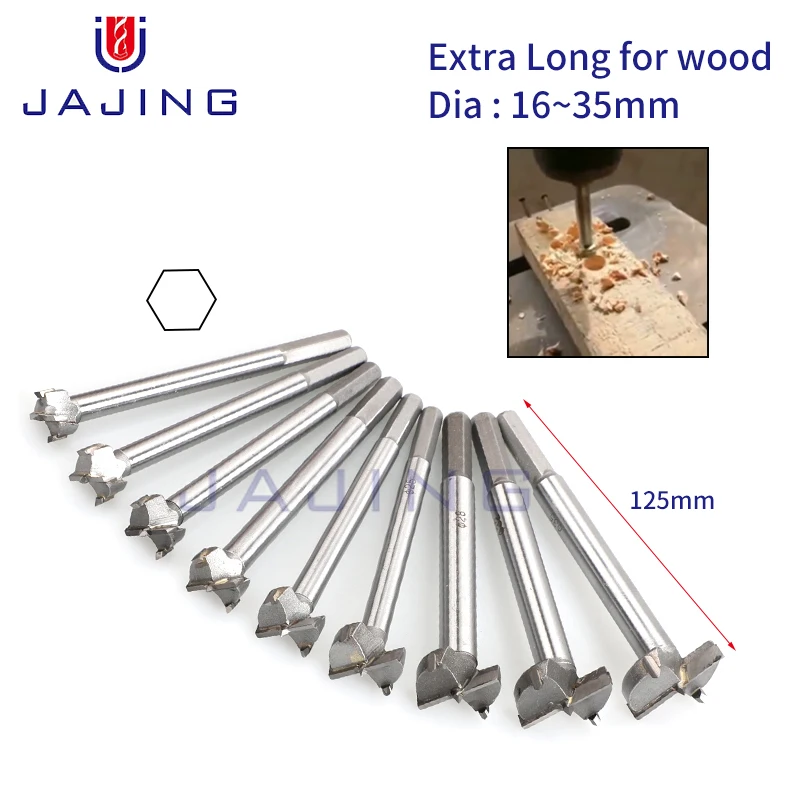 1PC 16-35mm Forstner Drill Bit Self Centering Hole Saw Cutter Opener Carbon Steel Tungsten Carbide Wood Cutter Woodworking Tools