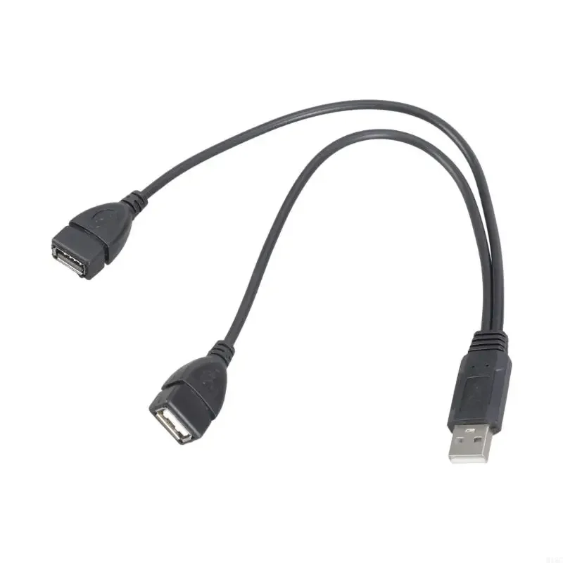 고품질 USB 2.0 케이블 USB 더블 스플리터 어댑터 케이블 원투투 여성형 USB 2 남성형 전원 연장 케이블