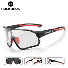 ROCKBROS Photochromic Bike Glasses Bicycle UV400 Sports Sunglasses for Men Women Anti Glare Lightweight Hiking Cycling Glasses