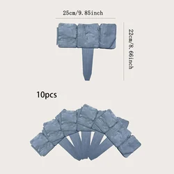 Decorative Imitation Stone Garden Fence - Versatile Outdoor Edging and Plant Support (10pcs)