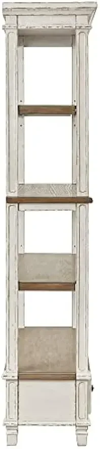Description Picture 4 of itemSignature Design by Ashley Realyn French Country 75" Bookcase with Drawer, Chipped White