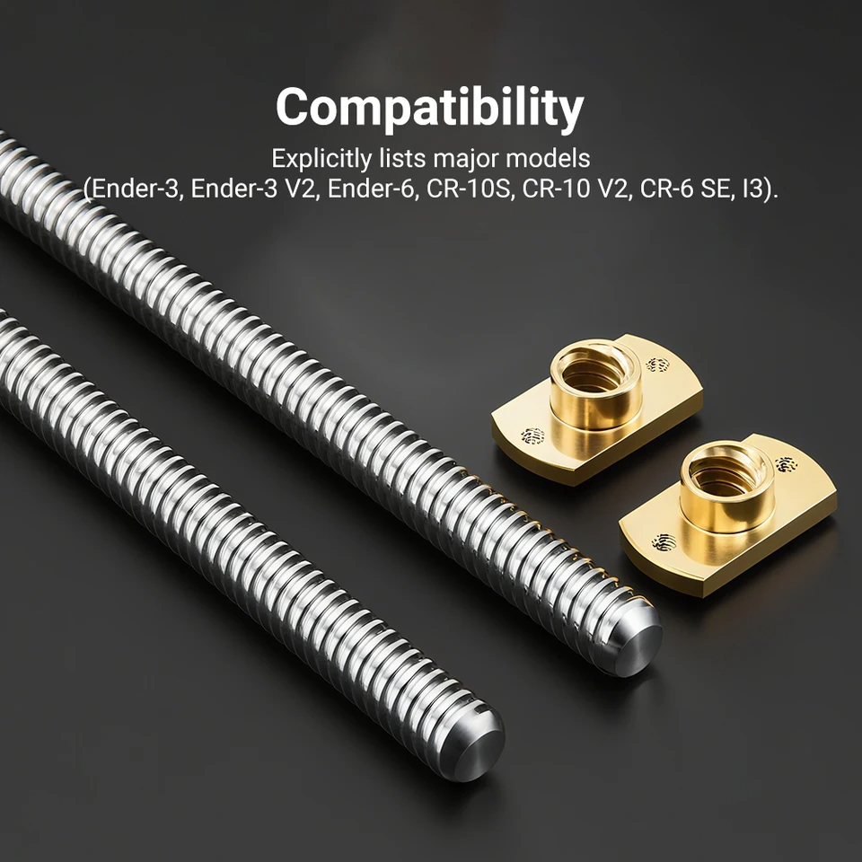 T8*8 Ender-3 V2 Lead Screw Z-axis Rods length 365MM 515MM 400MM