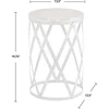 Farmhouse Cottage Galvanized Table, Weathered Brown, 13.5 x 13.5 x 20 6