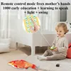 Electric Stuffed Fish Toys Funny Simulation Fish Can Bite & Move Baby Coax To Sleep Cat Pet Toy USB Rechargeable Toy for Infants 3