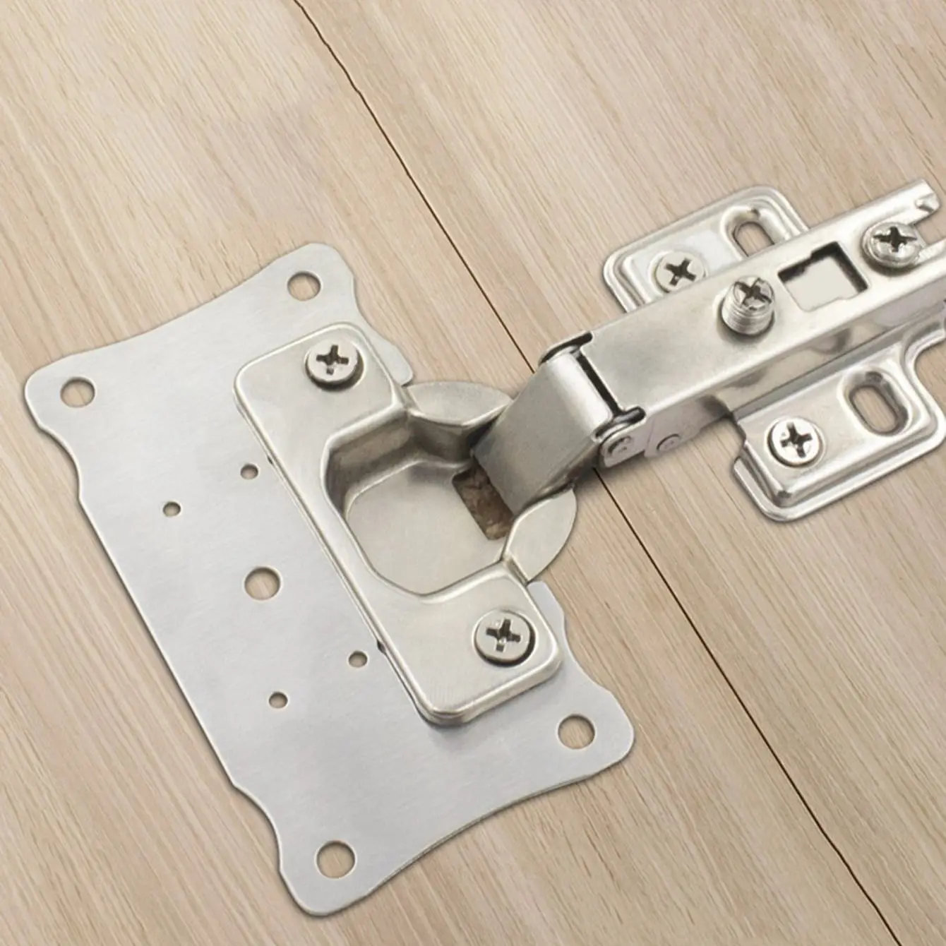 High Quality Stainless Steel Hinge Repair Piece, Cabinet Door Fixing Plate Hinge Hole Position Repair and Installation Gasket