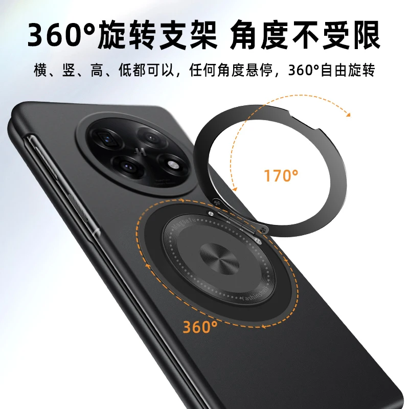 Luxury Flip Metallic Paint Case with 360° Rotating Bracket and Shockproof Bumper