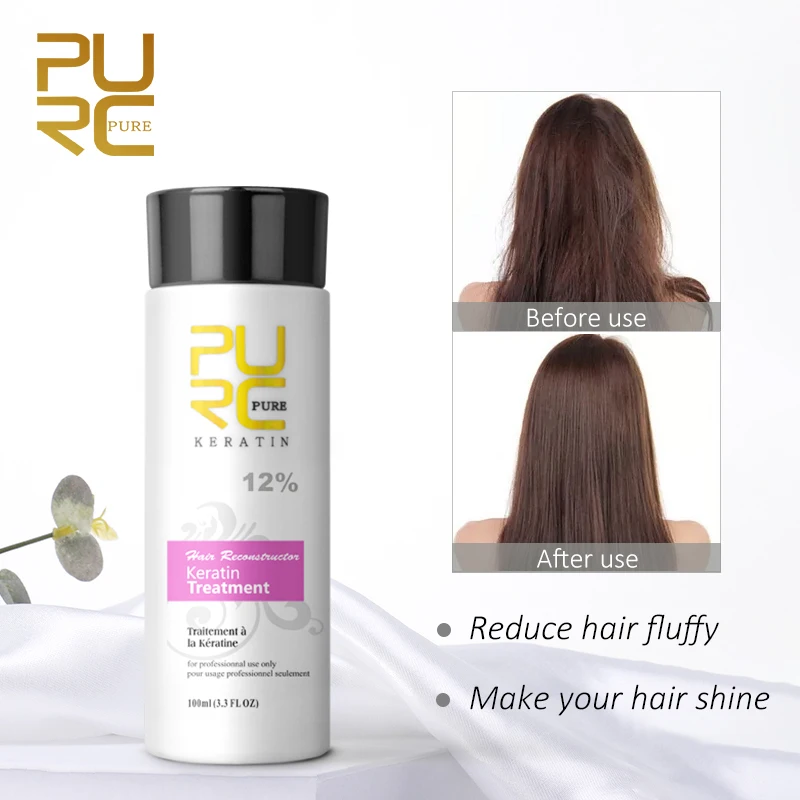PURC purificante Shampoo trattamento per capelli alla cheratina pulizia profonda lisciante lisciante cura dei capelli bellezza Health100ml - immagine 4