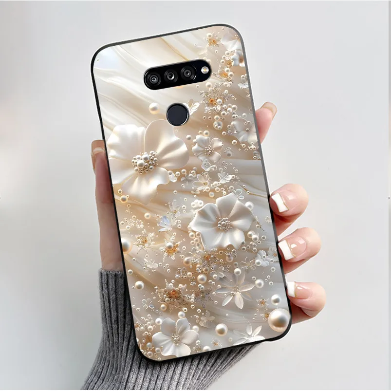 Fashionable Black Silicone Bumper Cover with Butterfly Flower Design - Soft Phone Case