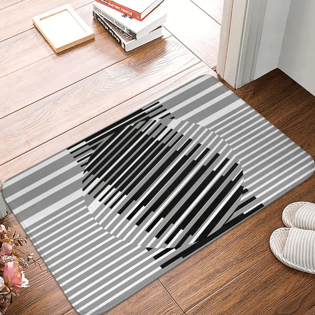 

GLOBAL LINEAR VII Bath Mat Rug Home Doormat Living Room Carpet Balcony