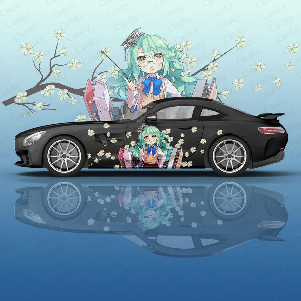 

Автомобильная виниловая аниме-наклейка Langley, защитная пленка, боковая графическая пленка, аксессуары для нанесения рисунка под заказ