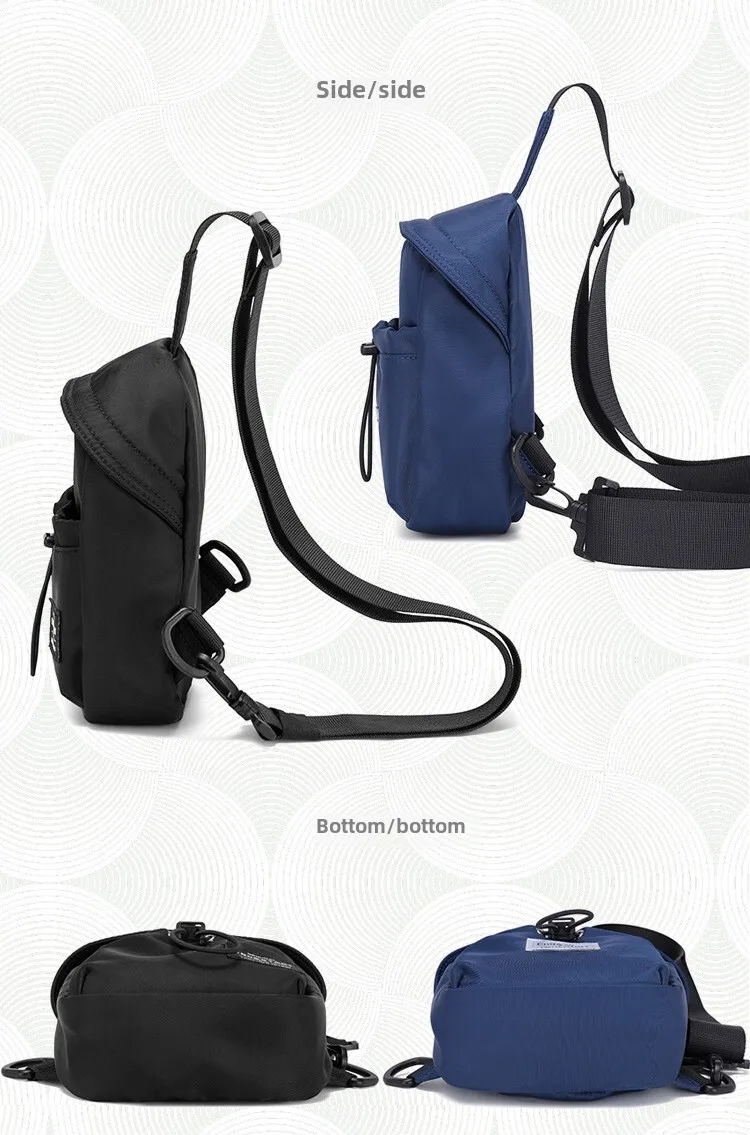 Mini Waist Bag Men's Trendy Brand Shoulder Messenger Bag Personality Fashion Trend Ins Chest Bag Mobile Phone Bag Small Lightweight Waist Bag_voghion.com