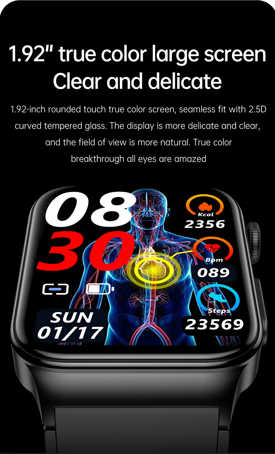 2023 New Blood Glucose Monitor Health Smart Watch Men ECG+PPG Blood Pressure Measurement IP68 Waterproof Sport SmartWatch Men