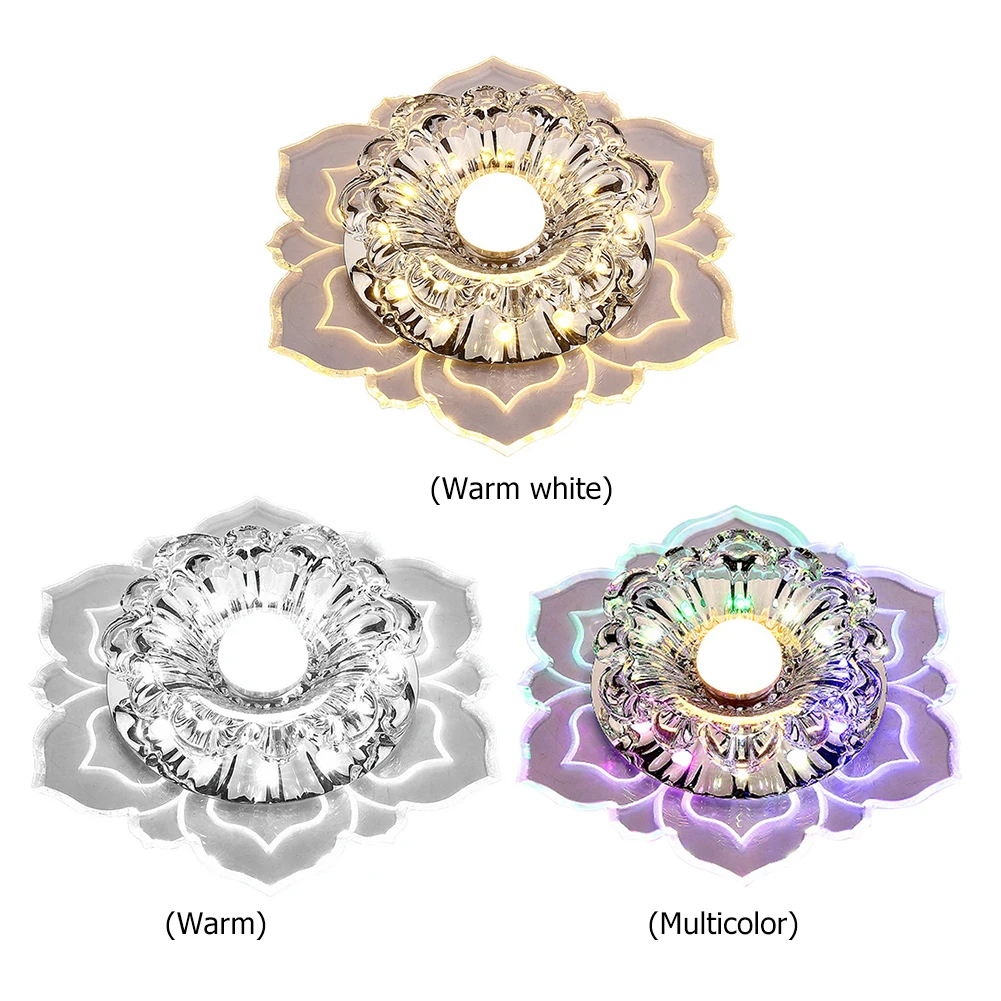 Modern LED Crystal Ceiling Lights Hallway Living Room Bedroom Chandelier Lamp Simple Porch Aisle Corridor Lighting