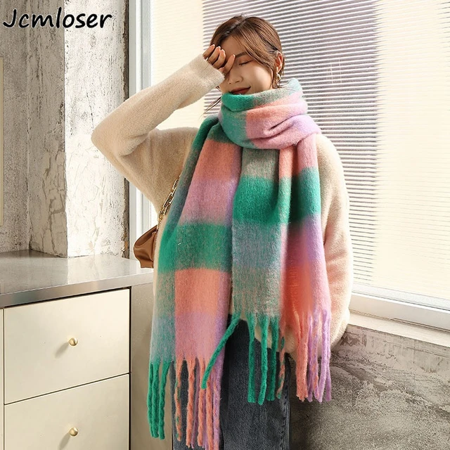 Brand Design Winter Warm Shawl Scarf for Women Fashion 2022 Cashmere Thick  Pashmina Blanket Bufanda Foulard Wrap Echarpe - AliExpress