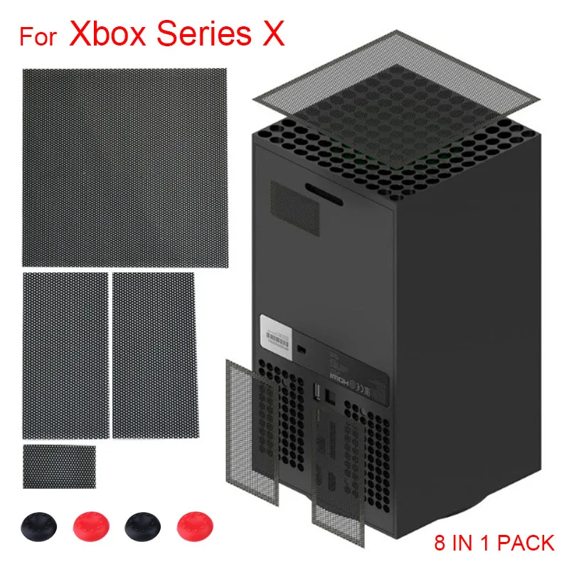 Chladící fanoušek filtr prachotěsná obal pro xbox série X herní konzole prach obal hra hostie prachotěsná sit' držák pro XBOX série X