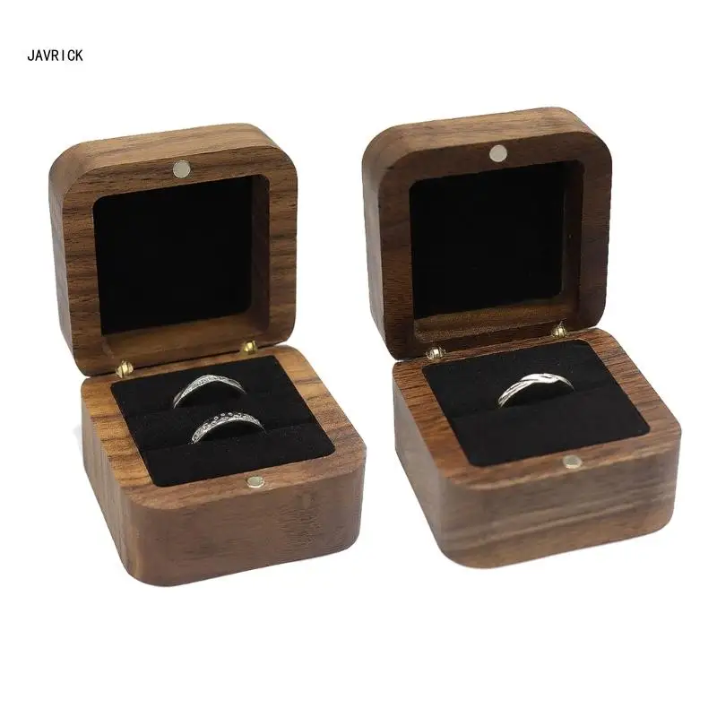 

Стильная деревянная шкатулка, мягкий внутренний держатель для ювелирных изделий, органайзер для сундука из орехового дерева,