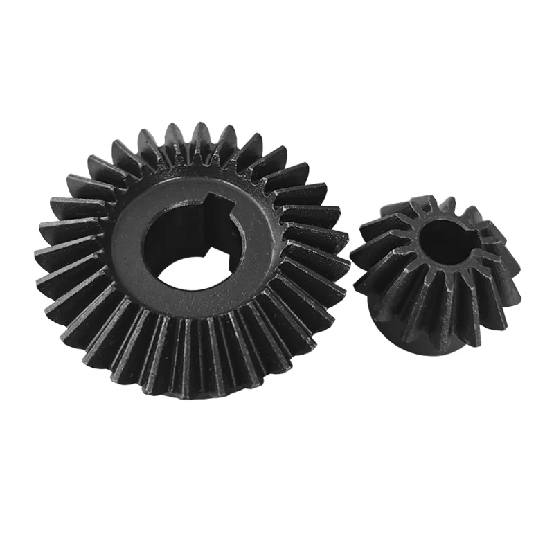 Enhanced Bevel Gear Set: Precision Steel 90-Degree Drive Gears with Blackening Quench Finish