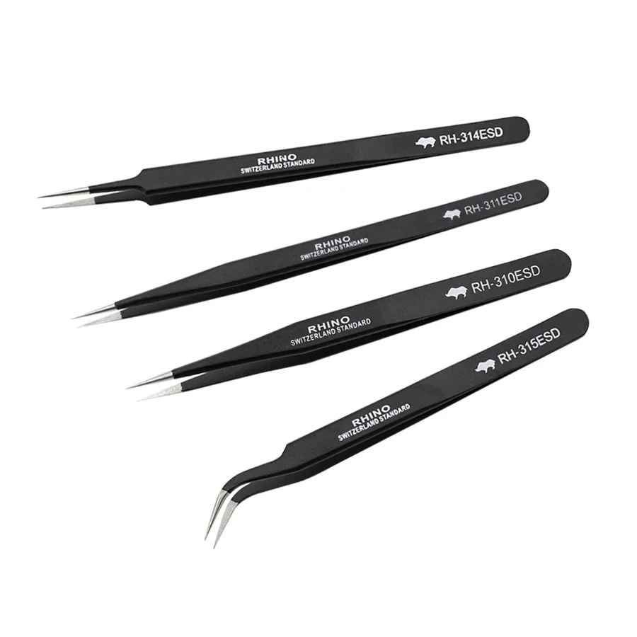RH Japan Professional RHINO Tools Extended Tweezers Antistatic High Precision Super Hard for Watch and Cell Phone Repair