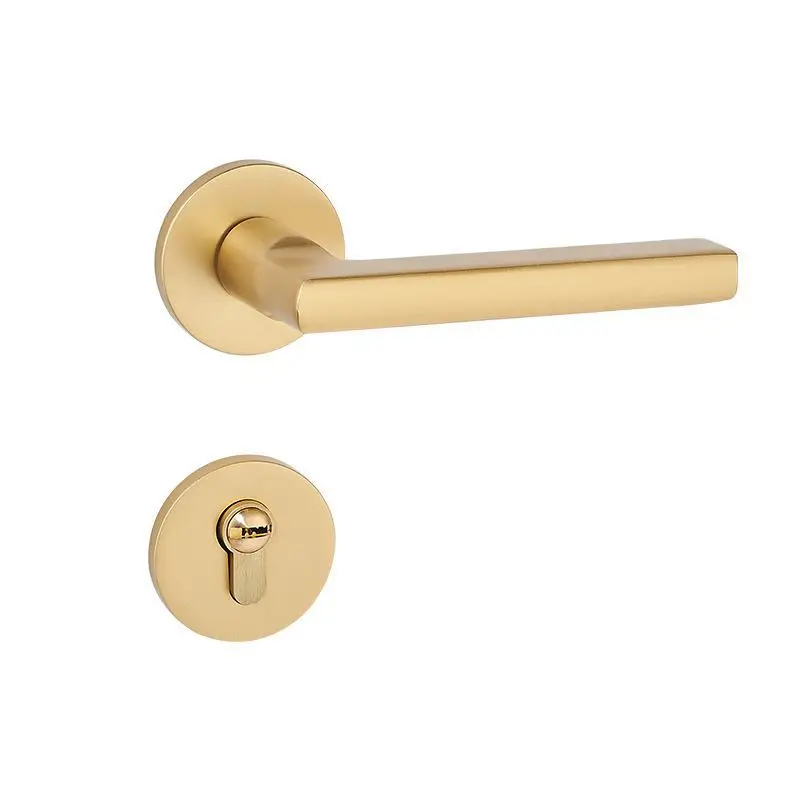 

Doorknob Set Split Wooden Door Gold Bedroom Door Lock Indoor Silent Lock Door Lock